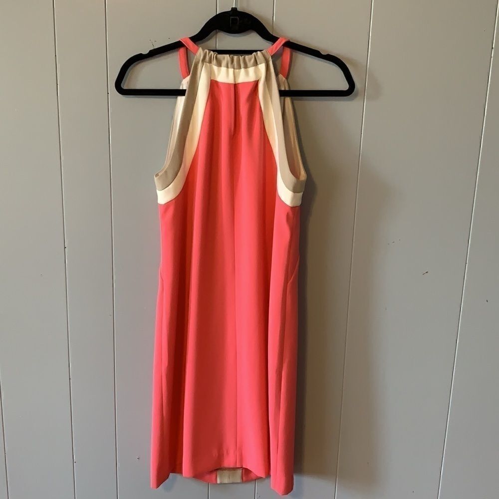 Ann Taylor Pink/Tan/Cream Dress Size 4 - Picture 3 of 4